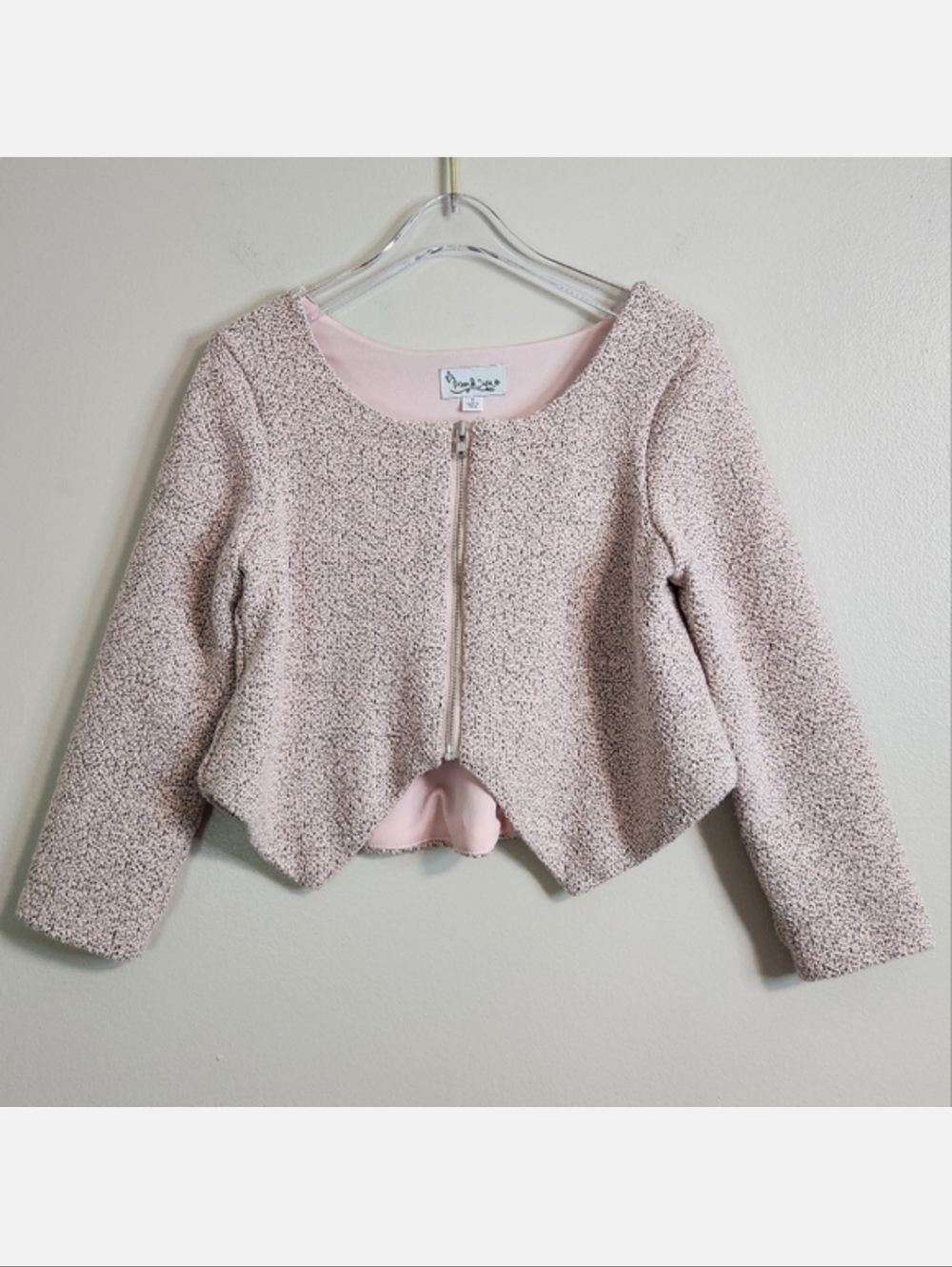 Pippa & Julie Girls Pink Woven Jacket, Size 5 ~ EUC